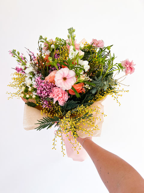 Biggie Wrapped Bouquet -       3 color options